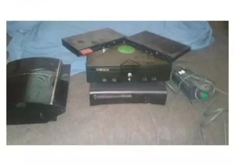 X-Box original, X-Box 360, PS3 & 2 PS2s
